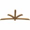 Ekena Millwork Davenport Rough Sawn Timber Gable Bracket, Western Red Cedar, 84"W x 38"H x 2"D x 4"F, 11/12 Pitch GBW084X38X0204DAV00RWR - alternate 5